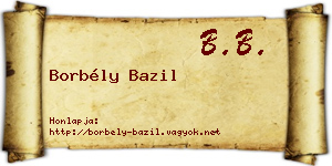 Borbély Bazil névjegykártya